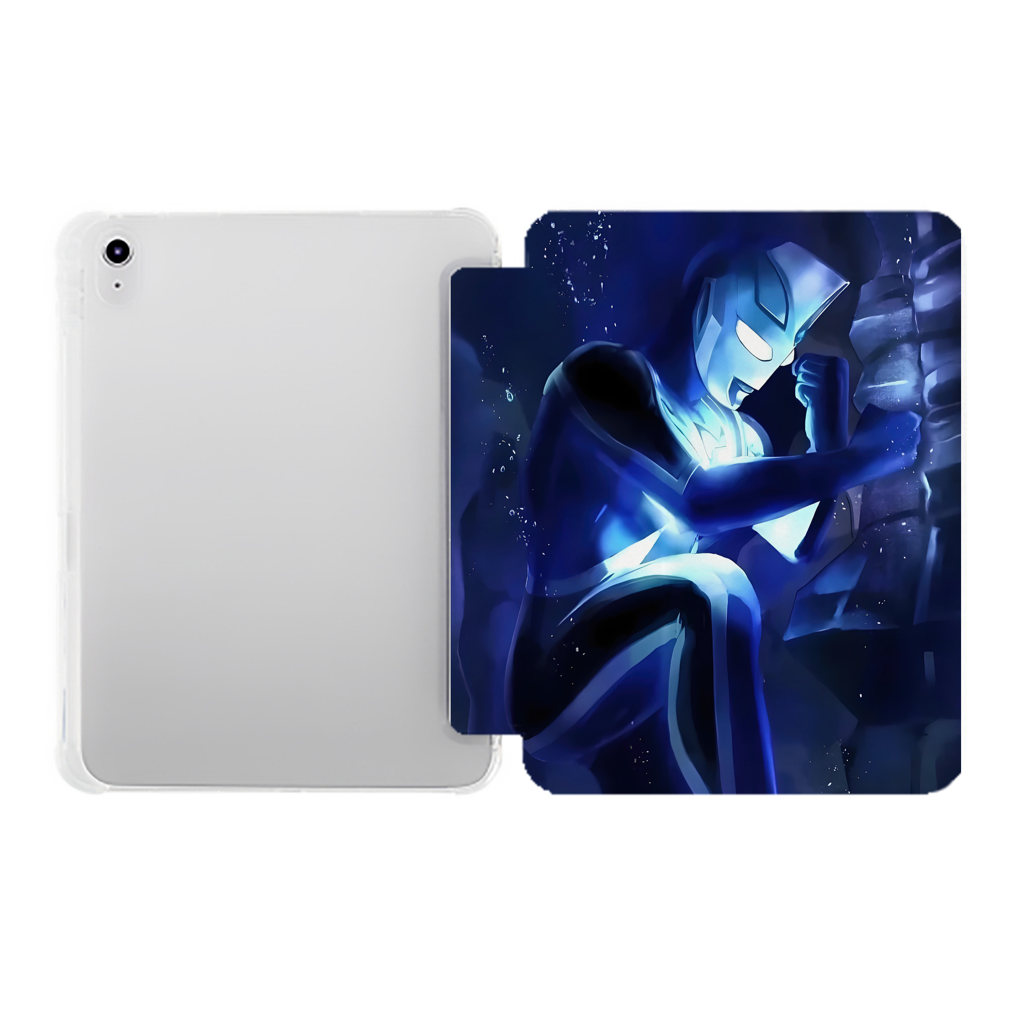 （画像用） ウルトラマン Ultraman IPad ケース ペン収納付き 三つ折りスタンド PUレザー×シリコン 対応機種9.5/10.5/10.9インチ